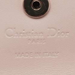 Pre Owned Dior Powder Beige Cannage Leather My Dior Glycine Wallet