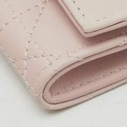 Pre Owned Dior Powder Beige Cannage Leather My Dior Glycine Wallet