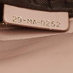 Pre Owned Dior Dusty Pink Quilted Leather Small Lady Dior My ABCDior Tote