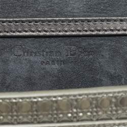 مملوكة مسبقًا حقيبة ديور 2في1 30 مونتين فضية ميكروكاناج جلد لامع