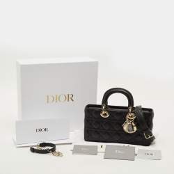 مملوكة مسبقًا Dior Lady D-Joy Medium Black Cannage Leather Tote