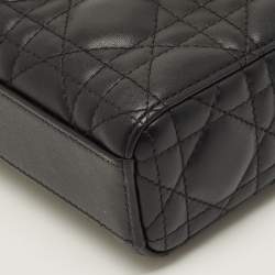 مملوكة مسبقًا Dior Lady D-Joy Medium Black Cannage Leather Tote