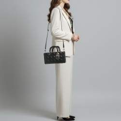 مملوكة مسبقًا Dior Lady D-Joy Medium Black Cannage Leather Tote