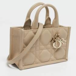 مملوكة مسبقًا Dior Book Mini Beige Cannage Leather Tote