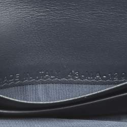 Pre Owned محفظة بطاقات ديور سدل قماش أوبليك أزرق بحري وجلد