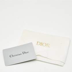 Pre Owned حامل بطاقات جلد أزرق فاتح من ديور سادل