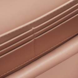 Pre Owned حقيبة بوش ديور كاروه جلد وردي مسحوق بسلسلة