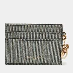 Pre Owned Dior Lady Dior Multicolor Leather Card Holder