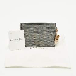 Pre Owned Dior Lady Dior Multicolor Leather Card Holder