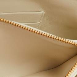 Pre Owned Dior Macrocannage Star Quilted Caro White Leather Flap Shoulder Bag