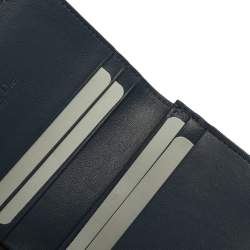 مملوكة مسبقًا Dior Dark Grey Cannage Patent Leather Mini Lady Dior Wallet