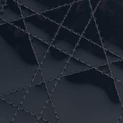 مملوكة مسبقًا Dior Dark Grey Cannage Patent Leather Mini Lady Dior Wallet