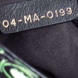 مملوكة مسبقًا Dior Black Animal Embroidered Leather Medium Lady Dior Shoulder Bag