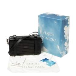 Pre Owned Dior x Rimowa Black Aluminium Personal Clutch