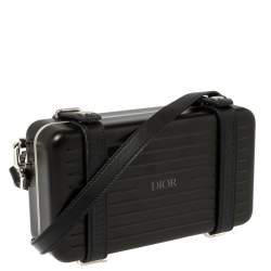 Pre Owned Dior x Rimowa Black Aluminium Personal Clutch