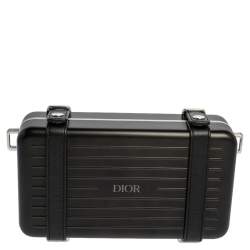 Pre Owned حقيبة كلتش ديور x ريموا ألمونيوم برسونال سوداء