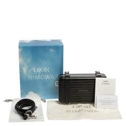 Pre Owned حقيبة كلتش ديور x ريموا ألمونيوم برسونال سوداء