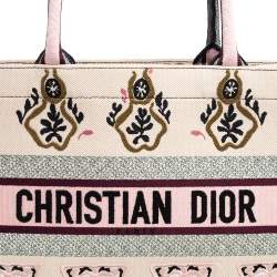 Pre Owned Dior Multicolor Embroidered Canvas Geometric Book Tote