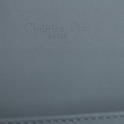 Pre Owned Dior Grey Ultramatte Leather Saddle 5-Gusset Card Holder