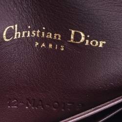 Pre Owned Dior Burgundy Oblique Canvas and Leather Saddle Belt Bag
