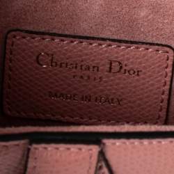 Pre Owned Dior Pink Leather Saddle Shoulder Bag