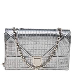 Christian Dior Silver Leather Diorama Wallet on Chain – STYLISHTOP