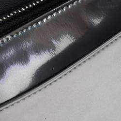 Pre Owned Dior Metallic Silver Micro Cannage Leather Diorama Wallet on Chain Clutch Bag