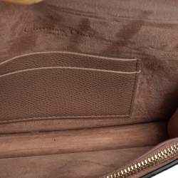 Pre Owned Dior Beige Leather Saddle Belt Bag