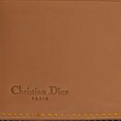 Pre Owned Dior Navy Blue Denim Saddle Trifold Continental Wallet