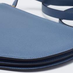Pre Owned Dior Blue Leather Saddle Triple Zip Crossbody Bag