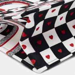 مملوكة مسبقًا Dior Multicolor DiorAmour D-Chess Embroidered Canvas Medium Book Tote