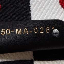 مملوكة مسبقًا Dior Multicolor DiorAmour D-Chess Embroidered Canvas Medium Book Tote