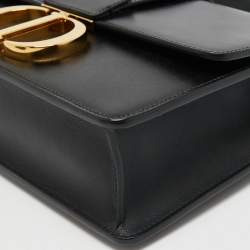 Pre Owned Dior Black Leather 30 Montaigne Shoulder Bag