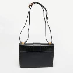 Pre Owned Dior Black Leather 30 Montaigne Shoulder Bag