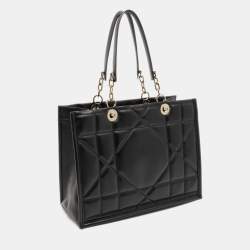 Dior Black Archicannage Leather Medium Essential Tote