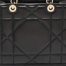 Dior Black Archicannage Leather Medium Essential Tote