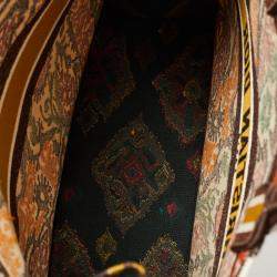 Pre Owned Dior Multicolor Paisley Embroidered Canvas Large Book Tote 