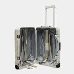 Dior X Rimowa Grey Oblique Aluminum 4 Wheel Cabin Suitcase