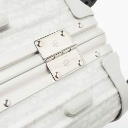 Dior X Rimowa Grey Oblique Aluminum 4 Wheel Cabin Suitcase