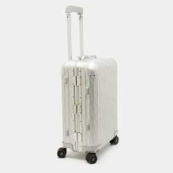Dior X Rimowa Grey Oblique Aluminum 4 Wheel Cabin Suitcase