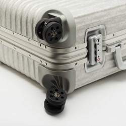 Dior X Rimowa Grey Oblique Aluminum 4 Wheel Cabin Suitcase