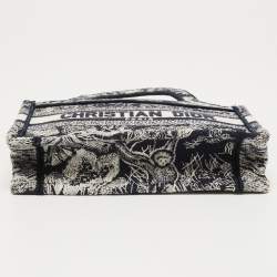 Dior Blue De Jouy Embroidery Canvas Mini Book Tote 