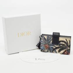 Dior Multicolor Toile de Jouy Leather Lady Dior 5 Gusset Card Holder