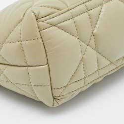 Pre Owned Dior Sage Green Macrocannage Leather Small Diortravel Nomad Pouch