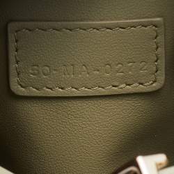 Pre Owned Dior Sage Green Macrocannage Leather Small Diortravel Nomad Pouch
