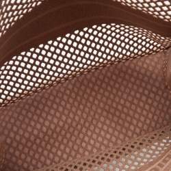 Dior Pink Mesh Embroidered Canvas Large Book Tote