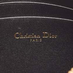 Dior Black Cannage Leather Caro Zipped Chain Pouch