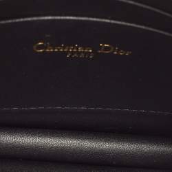 Dior Black Cannage Leather Caro Zipped Chain Pouch