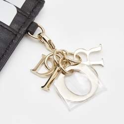 Pre Owned Dior Black Cannage Leather Lady Dior Card Holder