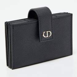 Dior Black Leather 30 Montaigne 5 Pockets Card Holder